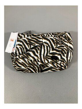 Lug RFID Quilted Crossbody Bag - Adjustable Zebra Print Strap, Copper